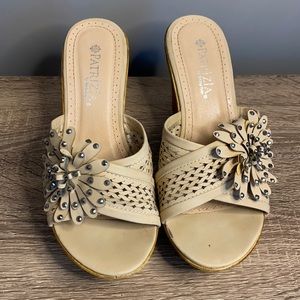 Patrizia By Spring Step Nude Wedge Sandal Size 6.5